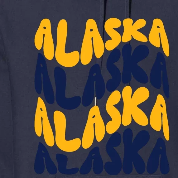 Alaska Retro Wave Premium Hoodie