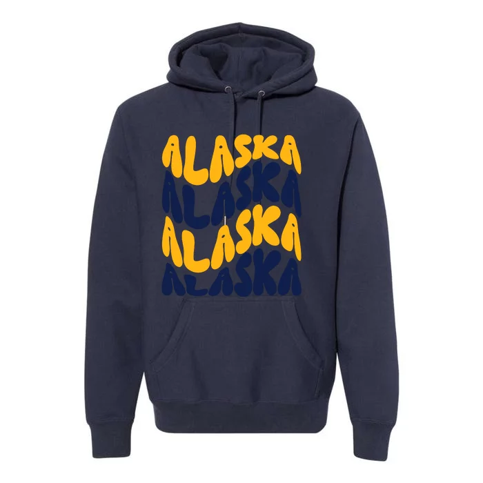 Alaska Retro Wave Premium Hoodie