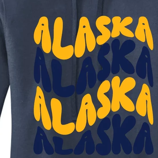 Alaska Retro Wave Women's Pullover Hoodie