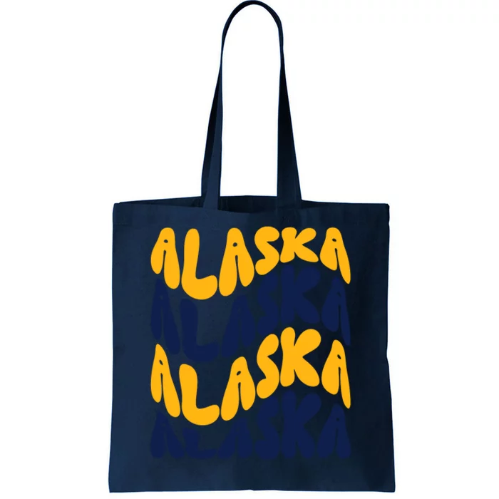 Alaska Retro Wave Tote Bag