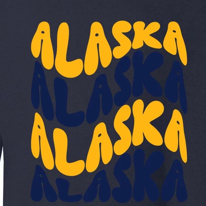 Alaska Retro Wave Toddler Sweatshirt