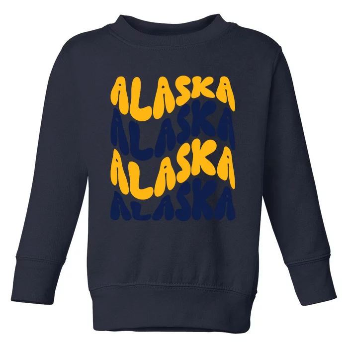 Alaska Retro Wave Toddler Sweatshirt