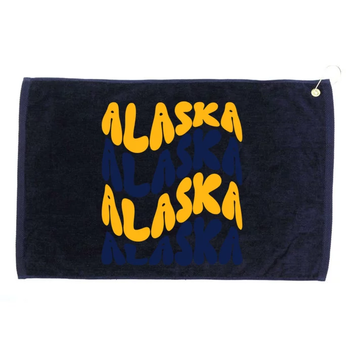 Alaska Retro Wave Grommeted Golf Towel