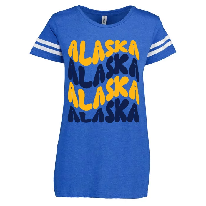 Alaska Retro Wave Enza Ladies Jersey Football T-Shirt