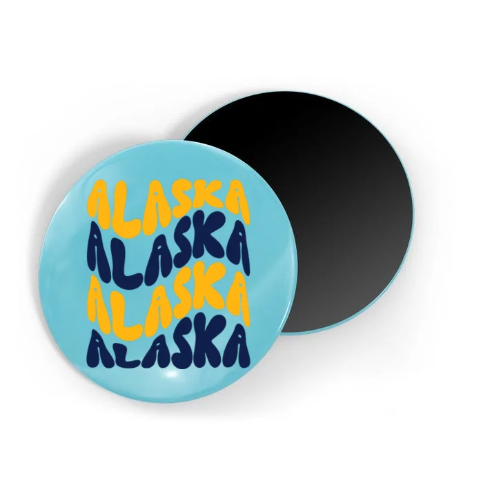 Alaska Retro Wave Magnet