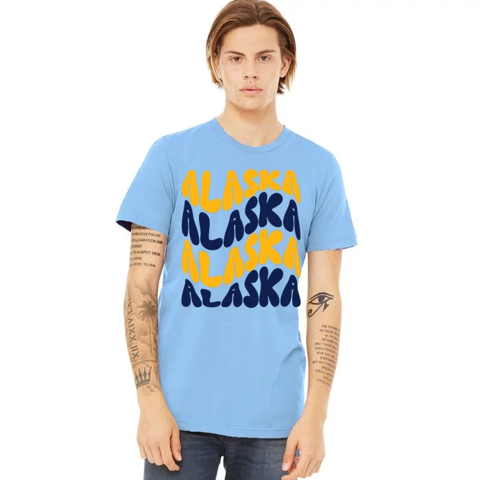 Alaska Retro Wave Premium T-Shirt