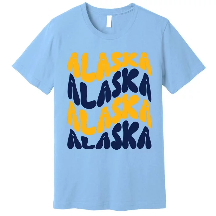 Alaska Retro Wave Premium T-Shirt