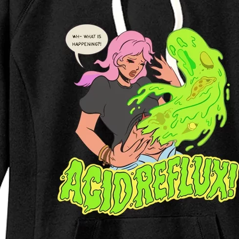 Acid Reflux Wh What Is Happening Women's Fleece Hoodie