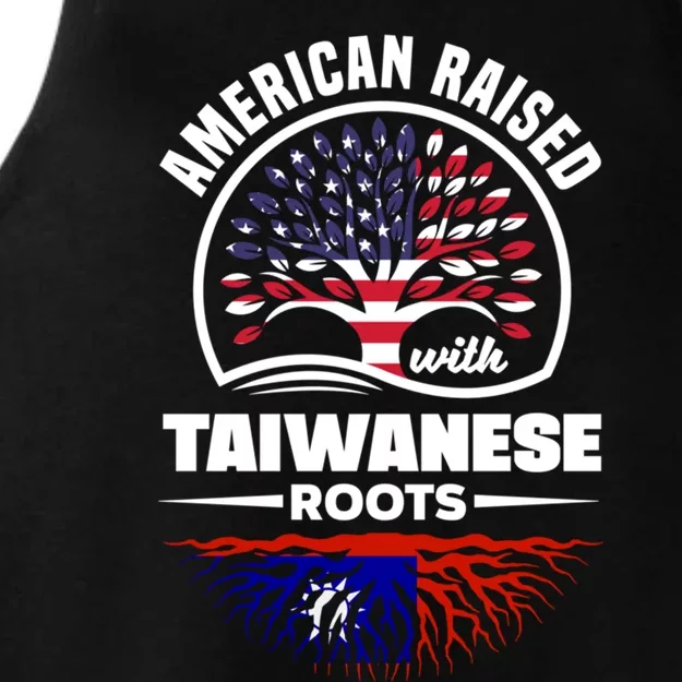 American Raised With Taiwanese Roots Taiwan Taiwanese Flag Gift Ladies Tri-Blend Wicking Tank