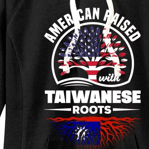 American Raised With Taiwanese Roots Taiwan Taiwanese Flag Gift Women's Fleece Hoodie