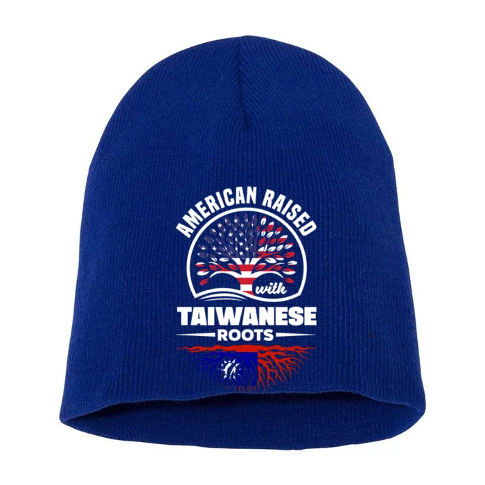 American Raised With Taiwanese Roots Taiwan Taiwanese Flag Gift Short Acrylic Beanie