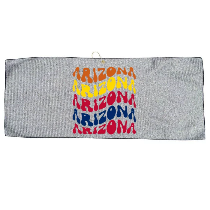 Arizona Retro Wave Large Microfiber Waffle Golf Towel