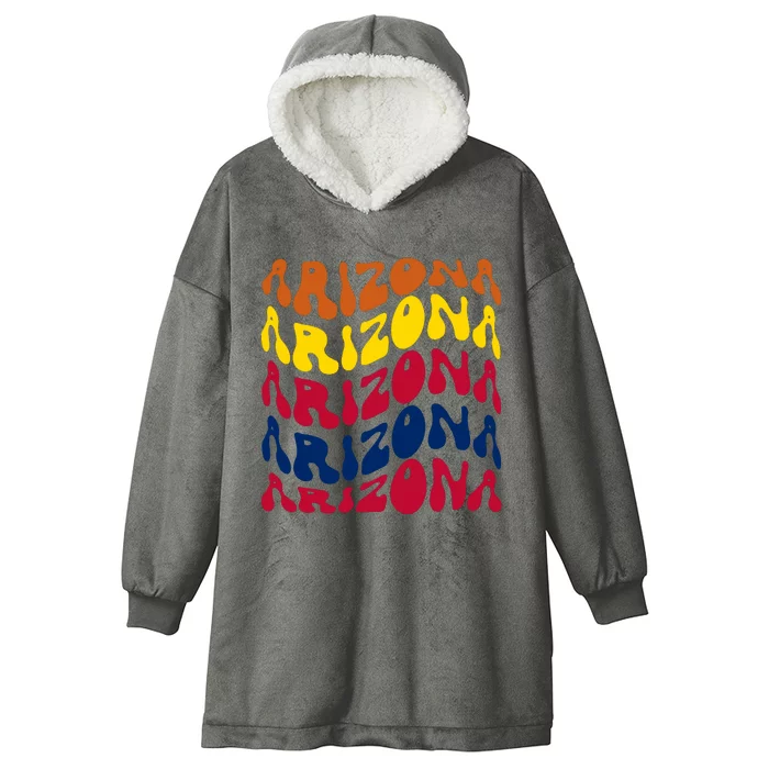 Arizona Retro Wave Hooded Wearable Blanket