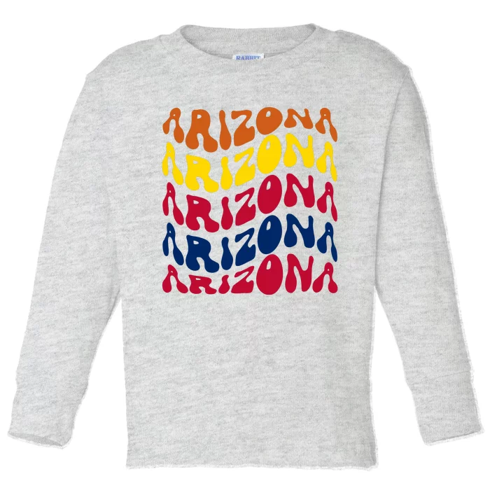 Arizona Retro Wave Toddler Long Sleeve Shirt