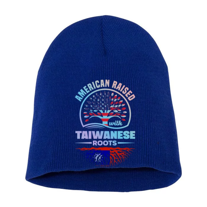 American Raised With Taiwanese Roots Taiwan Taiwanese Flag Meaningful Gift Short Acrylic Beanie