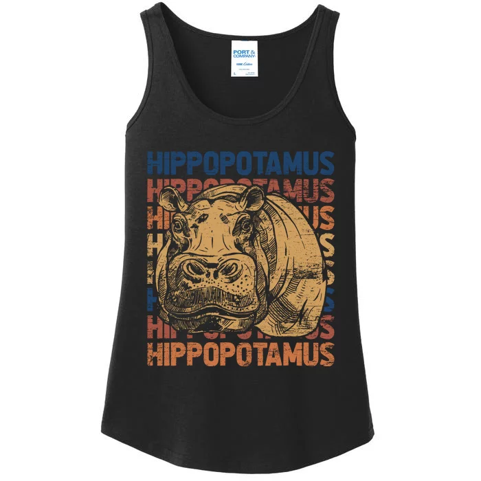 Animal Rights Zookeeper Africa Gift Idea Hippo Ladies Essential Tank