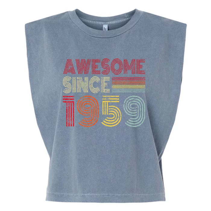 Awesome Since 1959 65 Year Old Bday Gifts For 65th Birthday Garment-Dyed Women's Muscle Tee