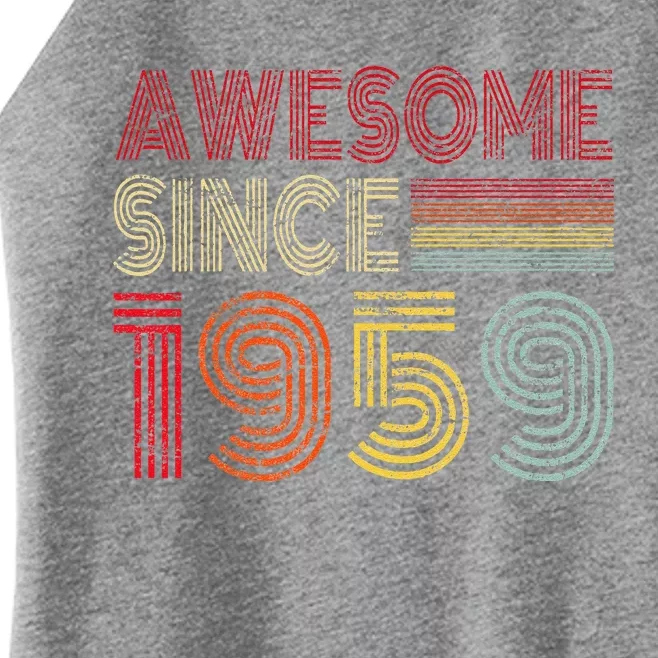 Awesome Since 1959 65 Year Old Bday Gifts For 65th Birthday Women’s Perfect Tri Rocker Tank