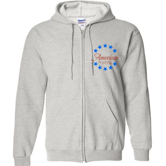 American Since 1776 We The People 1776 Patriotic American Conservative Full Zip Hoodie