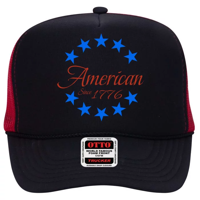 American Since 1776 We The People 1776 Patriotic American Conservative High Crown Mesh Trucker Hat