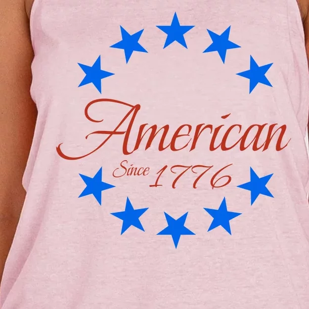 American Since 1776 We The People 1776 Patriotic American Conservative Women's Knotted Racerback Tank