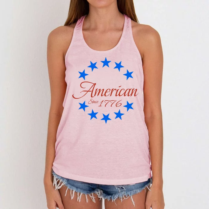 American Since 1776 We The People 1776 Patriotic American Conservative Women's Knotted Racerback Tank