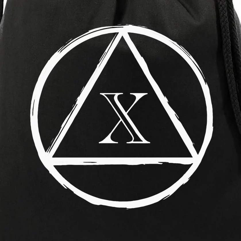 AA Sobriety 10 Yr Abstinence 10 Years Sober Anniversary Gift Drawstring Bag