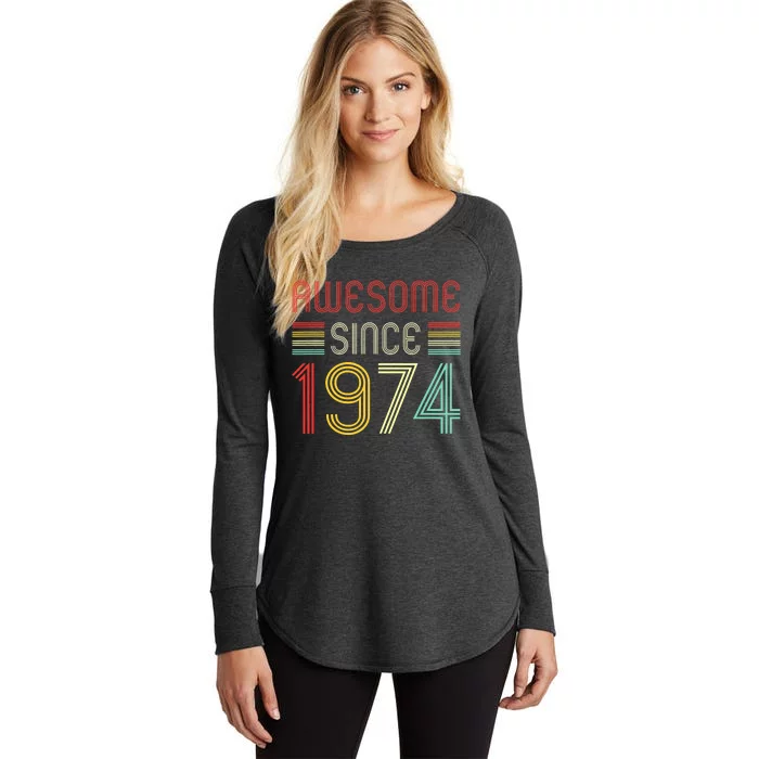 Awesome Since 1974 49th Birthday 49 Year Old Women's Perfect Tri Tunic Long Sleeve Shirt