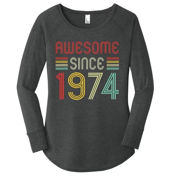 Awesome Since 1974 49th Birthday 49 Year Old Women's Perfect Tri Tunic Long Sleeve Shirt