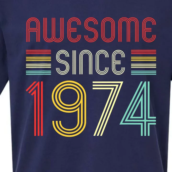 Awesome Since 1974 49th Birthday 49 Year Old Sueded Cloud Jersey T-Shirt