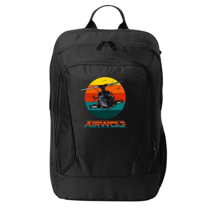 Airwolf Sunset 1980s Retro City Backpack