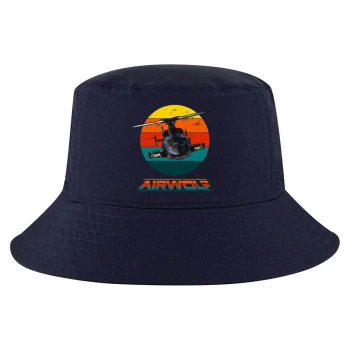 Airwolf Sunset 1980s Retro Cool Comfort Performance Bucket Hat