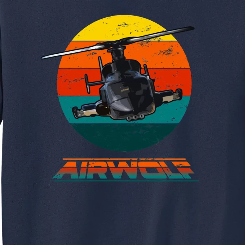 Airwolf Sunset 1980s Retro Sweatshirt