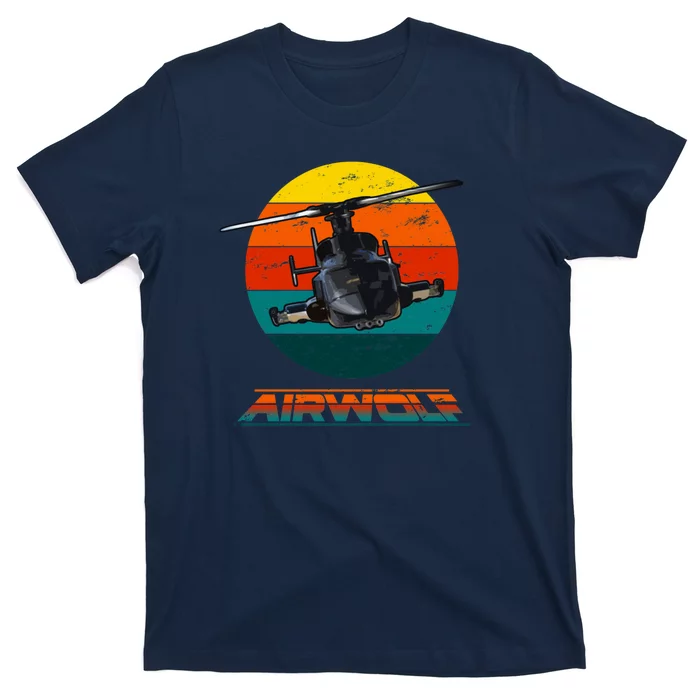 Airwolf Sunset 1980s Retro T-Shirt