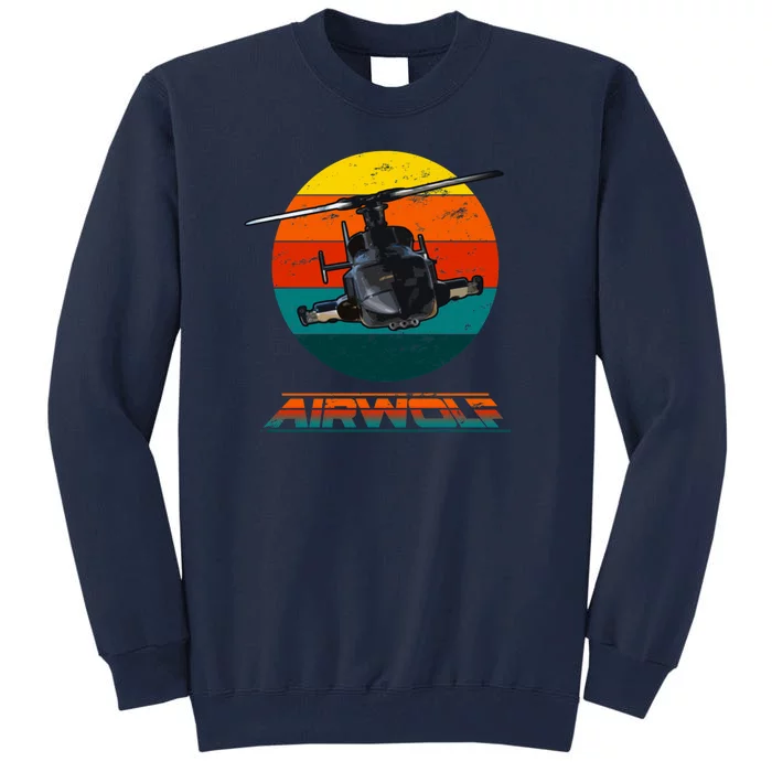 Airwolf Sunset 1980s Retro Tall Sweatshirt