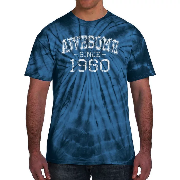 Awesome Since 1960 Vintage Style Born In 1960 Birthday Gift Tie-Dye T-Shirt