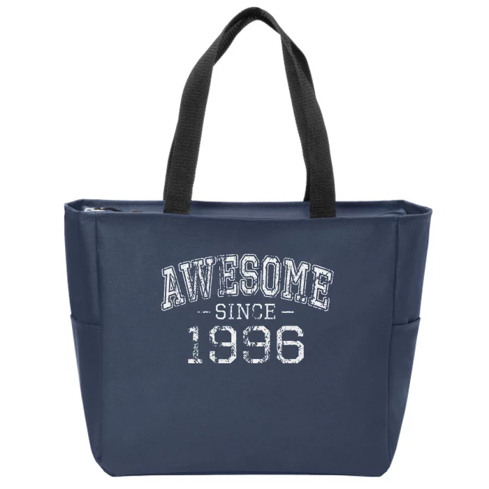 Awesome Since 1996 Vintage Style Born In 1996 Birthday Gift Zip Tote Bag