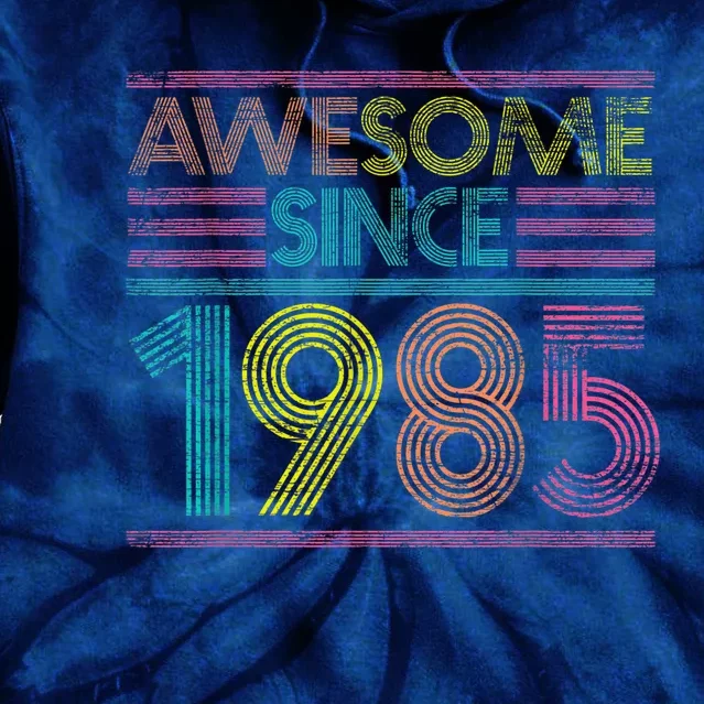 Awesome Since 1985 37th Birthday Present Gifts 37 Years Old Tie Dye Hoodie