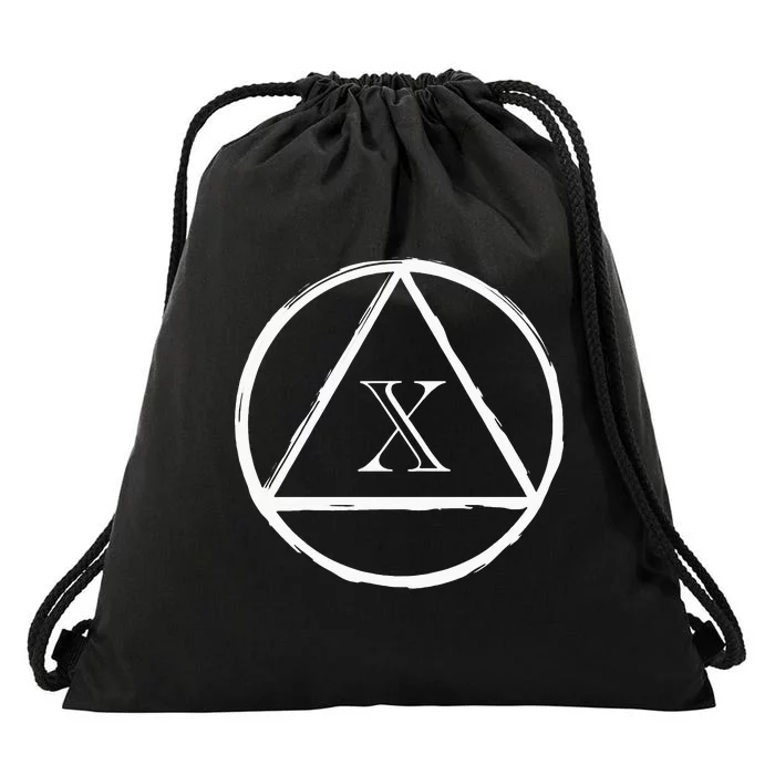 AA Sobriety 10 Yr Abstinence 10 Years Sober Anniversary Gift Drawstring Bag