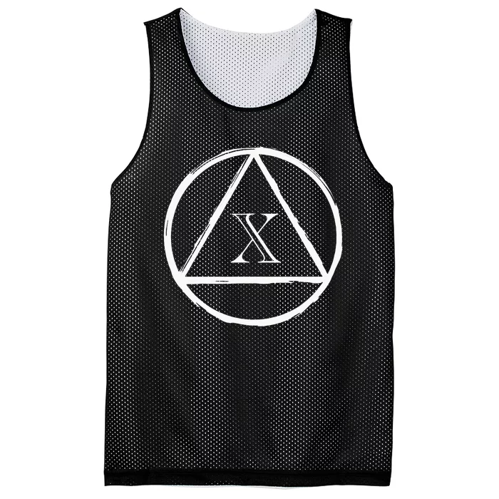 AA Sobriety 10 Yr Abstinence 10 Years Sober Anniversary Gift Mesh Reversible Basketball Jersey Tank