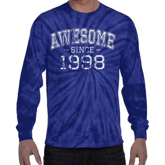 Awesome Since 1998 Vintage Style Born In 1998 Birthday Gift Tie-Dye Long Sleeve Shirt