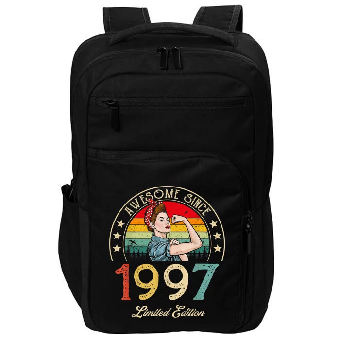 Awesome Since 1997 Vintage 1997 25th Birthday 25 Years Old Impact Tech Backpack