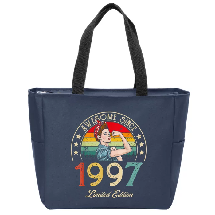 Awesome Since 1997 Vintage 1997 25th Birthday 25 Years Old Zip Tote Bag