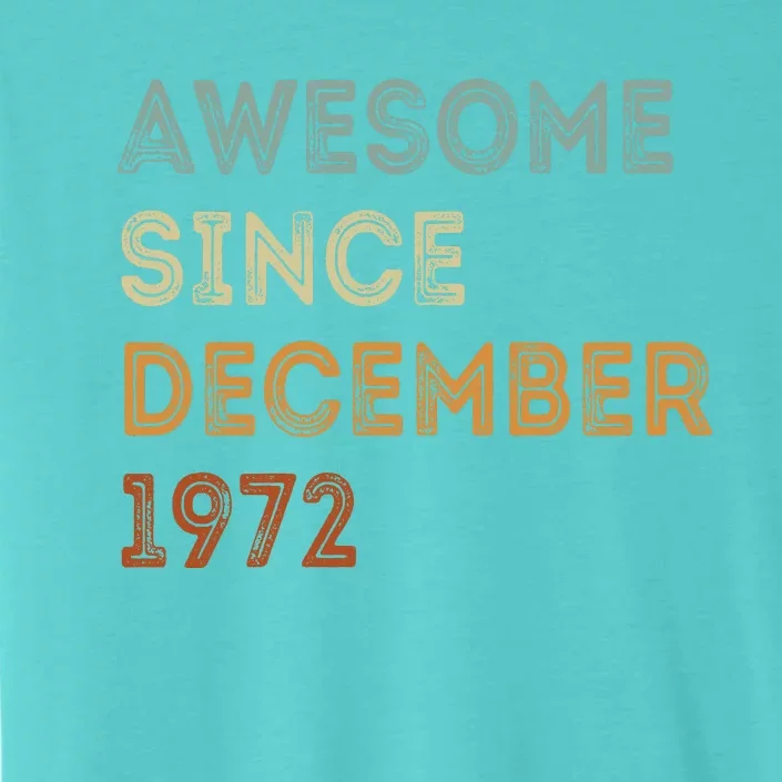 Awesome Since 1972 December Birthday 50 Years Old ChromaSoft Performance T-Shirt