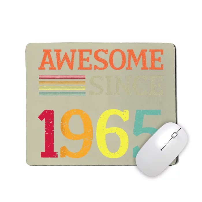 Awesome Since 1965 58th Birthday Retro Vintage Mousepad