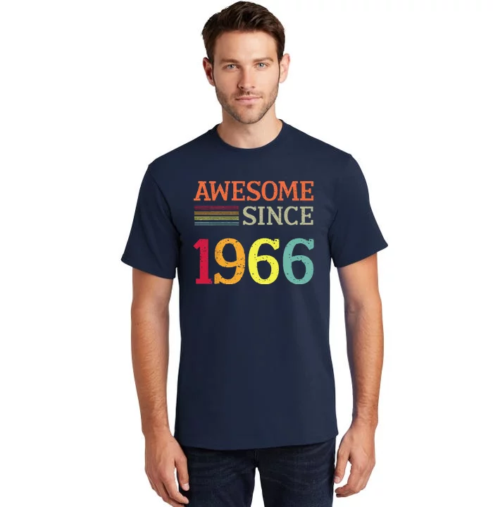 Awesome Since 1966 57th Birthday Retro Vintage Tall T-Shirt