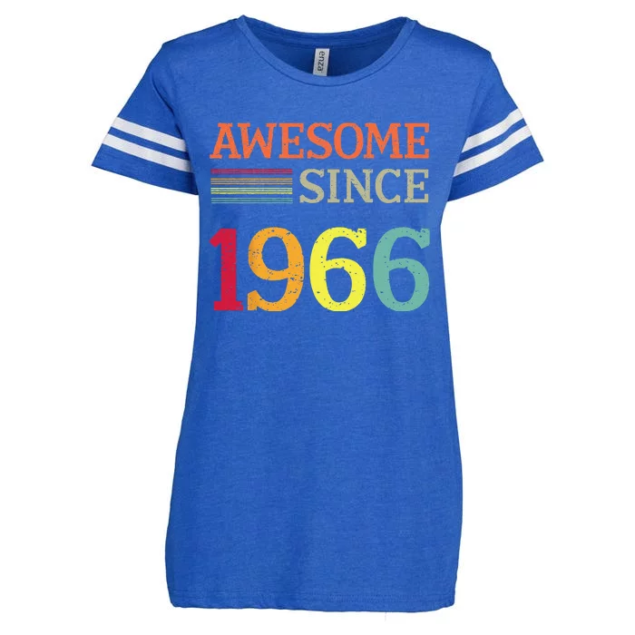 Awesome Since 1966 57th Birthday Retro Vintage Enza Ladies Jersey Football T-Shirt