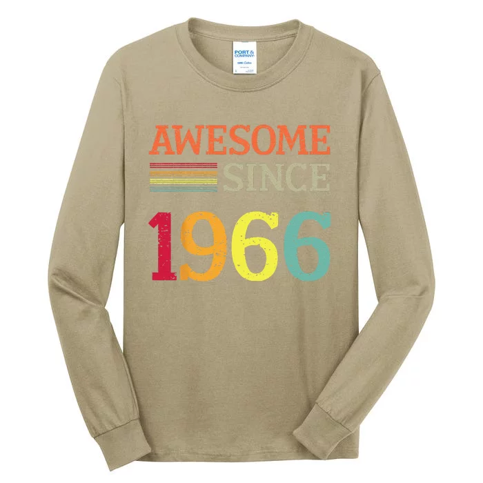 Awesome Since 1966 57th Birthday Retro Vintage Tall Long Sleeve T-Shirt