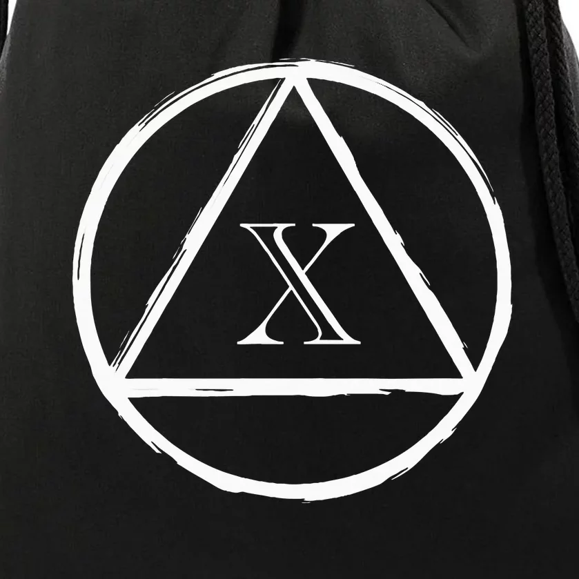 Aa Sobriety 10 Yr Abstinence 10 Years Sober Anniversary Gift Drawstring Bag