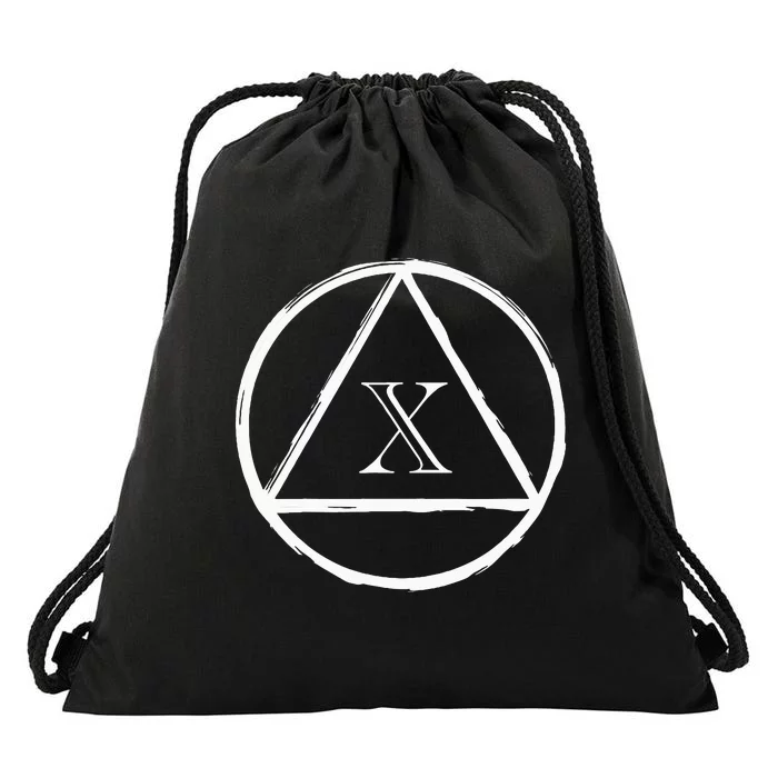 Aa Sobriety 10 Yr Abstinence 10 Years Sober Anniversary Gift Drawstring Bag